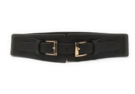 Fashion Faux Leather Elastic Belt Women Stretch Waist Buckle Belt In Mul... - £14.32 GBP