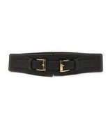 Fashion Faux Leather Elastic Belt Women Stretch Waist Buckle Belt In Mul... - $17.99