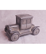 Vintage Antiqued Silver Ford Model T Coupe Money / Coin Bank - $26.12