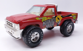 Nylint Stables Red Ford Pickup Truck w Roll Bar, Pressed Steel Motocross... - $19.01