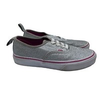 Vans Ombre Silver Glitter Low Shoes Slip On Stretch Laces Kids Girls Size 3 - £19.07 GBP