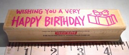 Wishing You A Very Happy Birthday  Rubber Stamp Hero Arts 1995  Ink Fun - £3.84 GBP