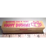 Wishing You A Very Happy Birthday  Rubber Stamp Hero Arts 1995  Ink Fun - £3.85 GBP