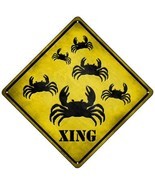 Crab Xing Novelty Mini Metal Crossing Sign - £13.25 GBP