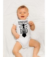 Handsome Just Like Dad Bodysuit, First Fathers Day Shirt - £9.58 GBP