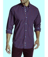 TailorByrd Men&#39;s Long Sleeve Plaid Regular Fit Shirt MM9C-J-7036, Orange... - $29.85
