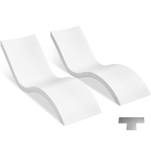 VEVOR in-Pool Lounge Chairs 2 PCS Chaise Lounger Inside Pool Sun Shelf L... - $1,355.99