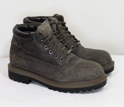 Men&#39;s Skechers Verdict Work Boot Gray Leather Waterproof Ankle Chukka 9.5   $105 - £55.26 GBP