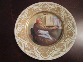 Augustus Compatible with REX MEISSEN Portrait Plate Gold Hand Painted Drinking a - £141.39 GBP