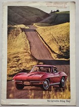 GENUINE ORIGINAL 1964 CHEVROLET CORVETTE STING RAY Dealers Brochure - $37.39