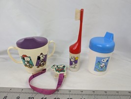 Peanuts Snoopy Baby Cups Pacifier Holder Chime Brush Lot - $19.95