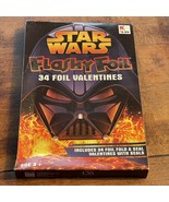 Valentines 34 Flashy Foil Star Wars Cards Fold and Seal NIB USA Made K-Mart - $7.19