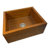 Teak Single Well Kitchen Sink Fine Handcrafted Wooden Kitchen Vanity Basin - $989.99