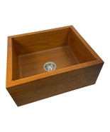 Teak Single Well Kitchen Sink Fine Handcrafted Wooden Kitchen Vanity Basin - €854,39 EUR
