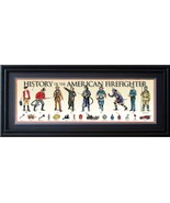 History of American Firefighter Framed Print 36 x 11.75 Grooved Frame Mo... - $127.71