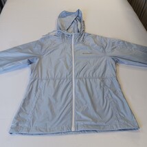Columbia XL3555 Women's Blue Full Zip Hooded Rain Jacket Pockets Size Medium image 11