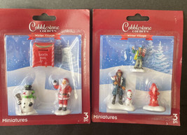 Cobblestone Corners Christmas Winter Village Figures NEW 2 Packs - £8.85 GBP