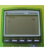 Texas Instruments TI-83 Plus Green Clear Calculator With Cover Working - $49.99