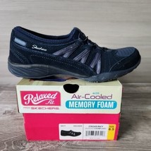 Skechers Relaxed Fit Air-Cooled Memory Foam Slip On Navy Blue Shoes Womens 6.5 - £27.43 GBP