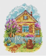 Victorian House cross stitch village pattern pdf - grandmas house embroi... - £11.57 GBP