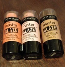 3 Pc Lot Maybelline Master Glaze Blush Stick #10,#30,#40 (W3/3) - £46.04 GBP