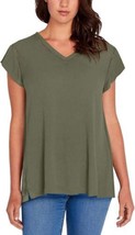 Buffalo David Bitton Womens Sofie V-Neck Top Size Large Color Pale Green - £31.29 GBP