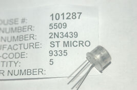 Transistor Bipolar St Micro 2N3439 Npn 350V TO-39 New - $5.70