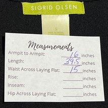 Sigrid Olsen Faux Wrap Dress Black Size S Long Sleeve V Neck Knee Length Classic - £21.94 GBP
