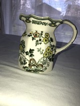 Mason&#39;s  Ironstone Manchu Green England Creamer Green accents - $31.99