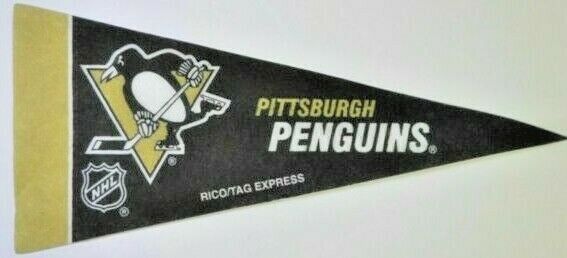 Pittsburgh Penguins NHL Felt Mini Pennant 4" x 9" Banner Flag Souvenir NEW - £2.88 GBP