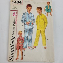 Vintage Simplicity 1434 Sewing Pattern Boy Size 14 Chest 32 - $8.06