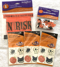 Halloween Party Mix Lot Confetti Caution Tape Tattoos - £17.82 GBP