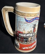 Vintage Miller High Life Beer Stein Cup Great American Achievements Rail... - £9.11 GBP