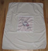 Hello Kitty Baby Blanket Girl Pink Cream Ivory Satin Cuddle Me Dream With Me - £31.30 GBP