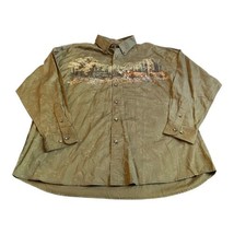 Redhead Hunting Shirt Mens XL Graphic Deer Button Down Long Sleeve Cowboy Dress - £22.05 GBP