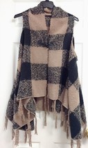 Buffalo Bouclé Woven Women Knit Top Shawl Cardigan Vest Sleeveless For Gift - £20.65 GBP