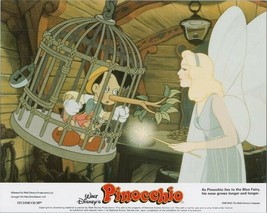 Walt Disney&#39;s Pinocchio original 1970&#39;s 8x10 lobby card Blue Fairy Pinoc... - £58.97 GBP