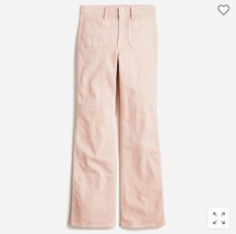 New J Crew Women Full Length Flare Denim Jeans Pants 26 Pink Garment Dyed Cotton - £34.82 GBP
