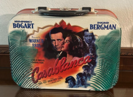 Casablanca Large Tin Lunch Box Tote 2003 From Original 1942 Movie Premier - £12.64 GBP