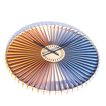 Circular bicolor wall clock with 60 double sided blades - Kinetic orange... - £233.77 GBP