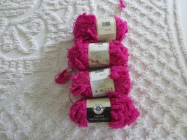 4 - 1-3/4 Oz. Loops &#39;n Threads Verona Acrylic Nylon, Wool Bulky 5 Hot Pink Yarn - £12.64 GBP