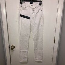 NWT J Crew 9 inch High Rise Skinny Jeans In Signature Stretch White SZ 25 - £27.92 GBP