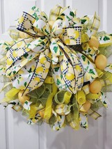 Lemon Everyday Wreath, Farmhouse, Deco Mesh, Craft, Handmade, Summer - $51.08