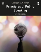 Principles of Public Speaking by Kathleen M. German - Good - £6.45 GBP
