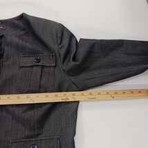 Ellen Tracy Stretch RN#54163 Womens Gray Open Front Blazer Jacket Pockets Size 8 image 7