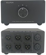 Solupeak 1 In 3 Out Xlr Balanced Audio Switch Box, 3-Channel Xlr, 3 Box ... - €52,21 EUR