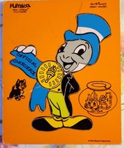 Vintage Playskool Jiminy Cricket 8 Piece Wooden Jig Saw Puzzle No. 190-6 - £15.36 GBP