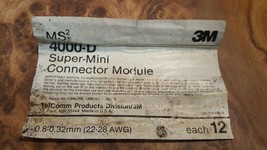 3M MS² Super-Mini Connector Modules, Transparent Dry, 4000-D 3 bags - £38.55 GBP