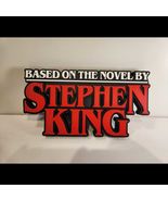 Based On The Novel By STEPHEN KING 3D Shelf/Wall Sign  Horror Fandom Ada... - $26.99