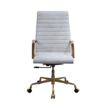 Duralo Office Chair, Vintage White Top Grain Leather (93168) - $900.99